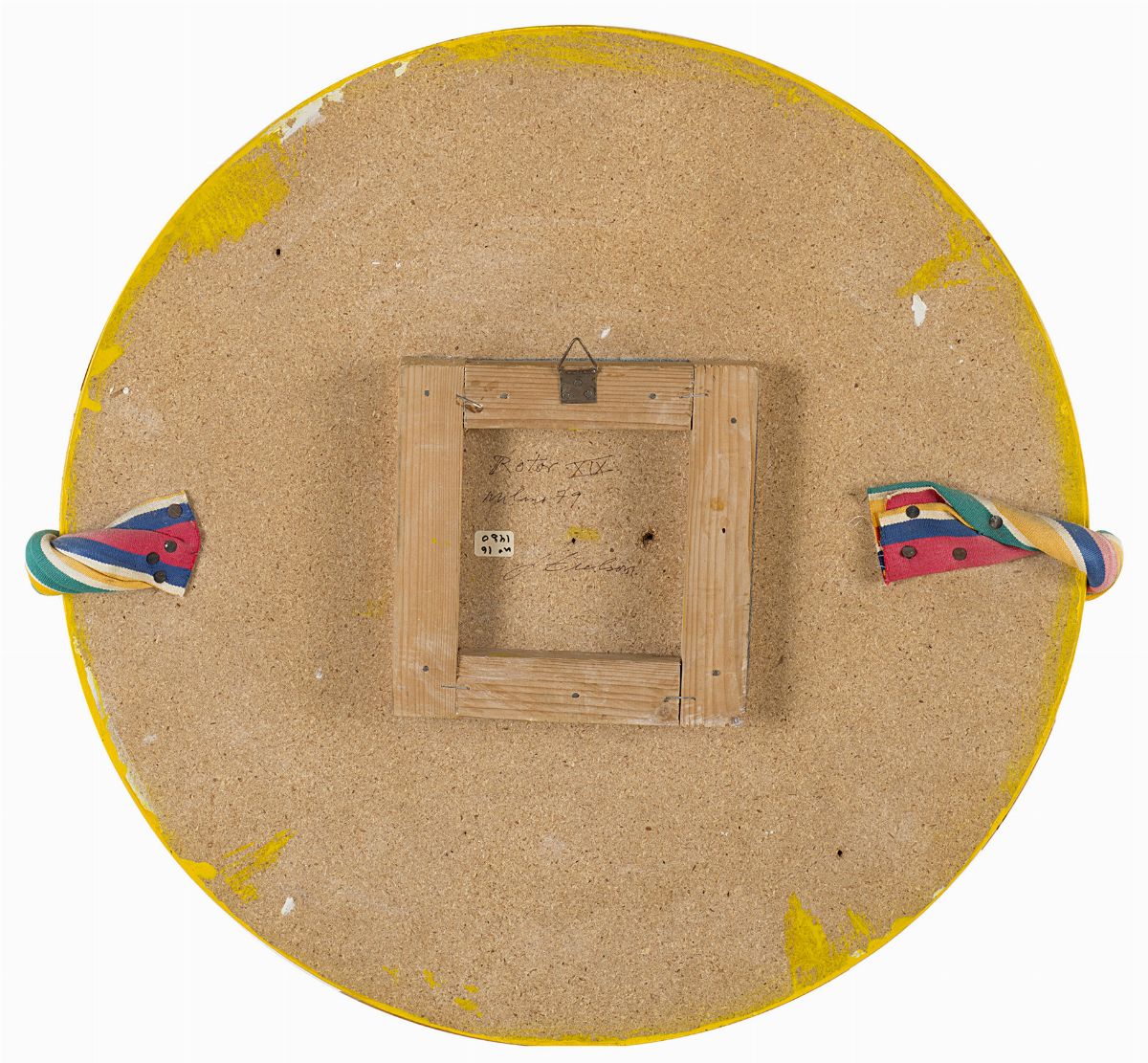 Jorge Eduardo Eielson - Rotor XIX, 1979, olio e tecnica mista su tavola, diam. cm 50