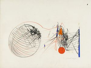 Scanavino Emilio - senza titolo, 1968
matita grassa, pastel