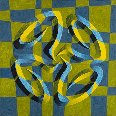 Senza titolo, 1993, acrilico su tela, 92x92 cm