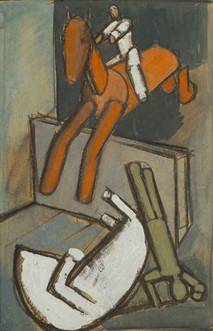 Composizione con cavaliere e manichini, 