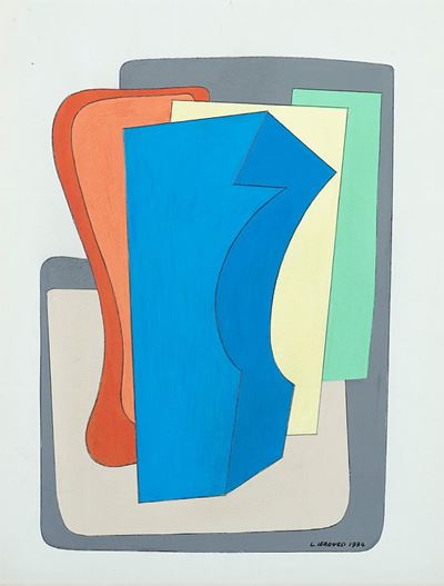 Composizione, tecnica mista su cartoncino, 1934