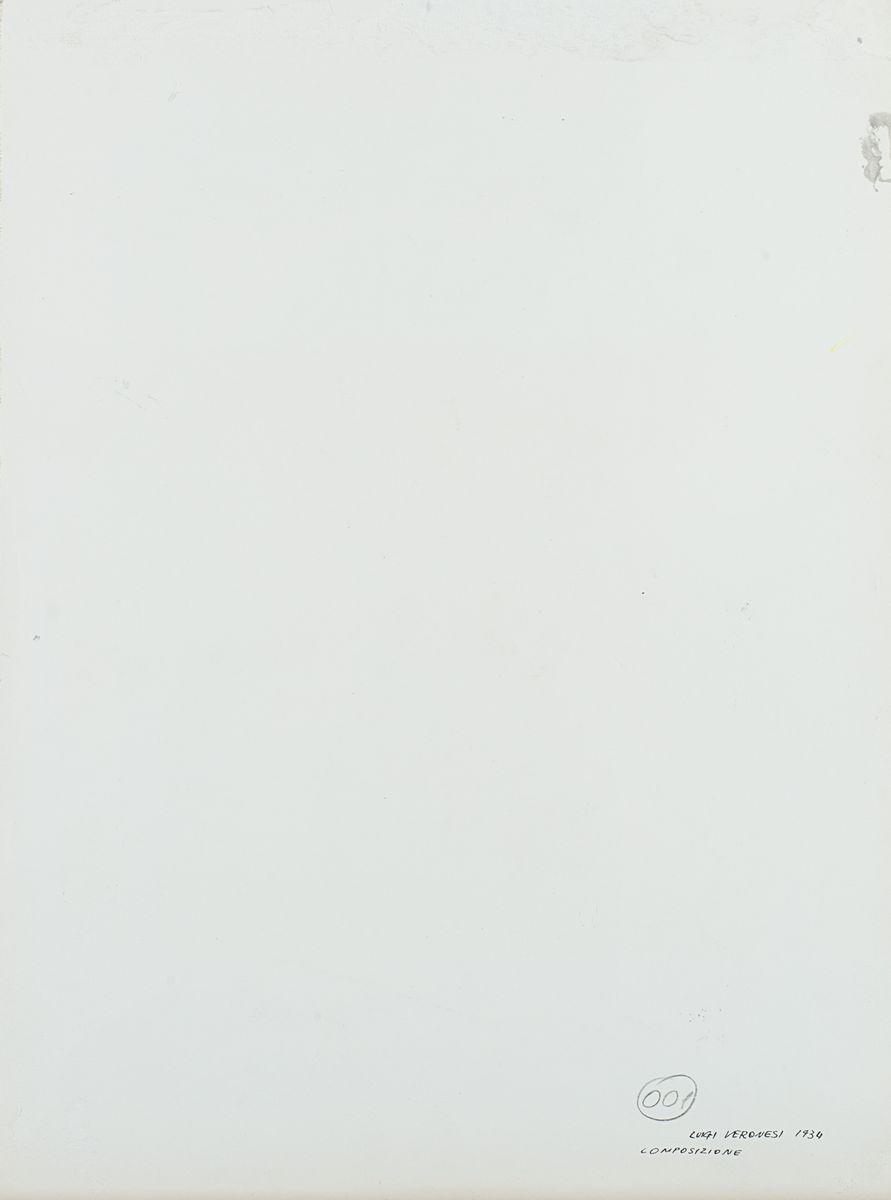 Luigi Veronesi - Composizione, tecnica mista su cartoncino, 1934