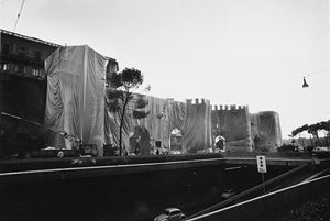 Le mura, Wrapped roman wall, Roma, 1974
