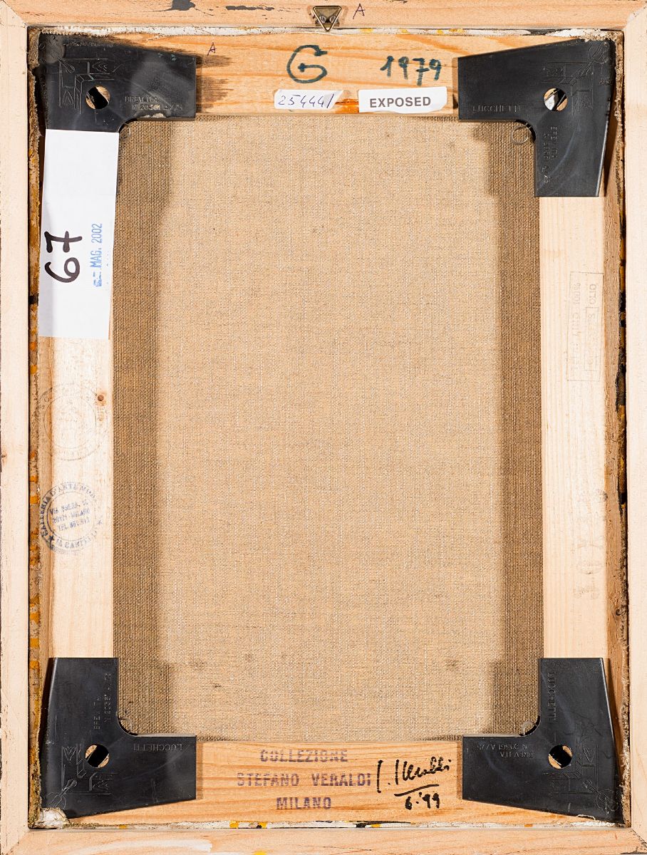 Gianni Dova - Senza titolo (olio su tela, 40x30 cm, 1979)