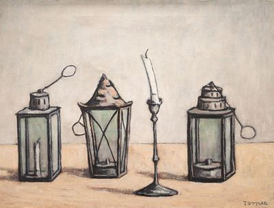 Lanterne, olio su tela, 1956