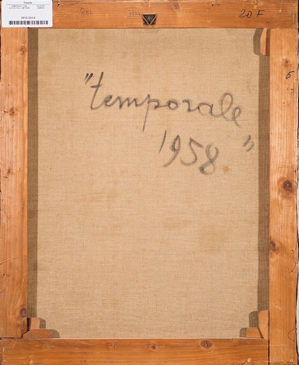 Giuseppe Ajmone - Temporale, 1958, olio su tela