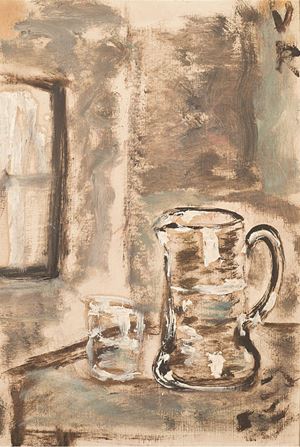 Natura morta con brocca e bicchiere, 1942-1943