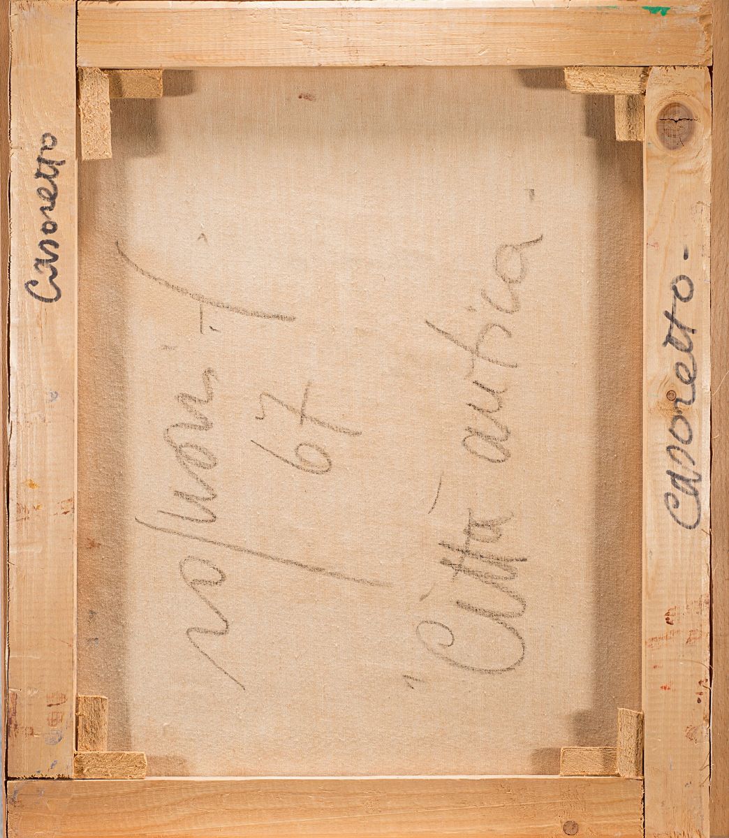 Franco Rognoni - La città antica, olio su tela, 1967