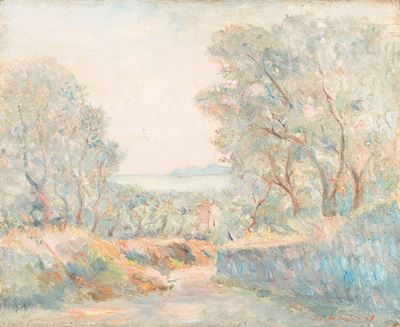 Paesaggio, olio su tela