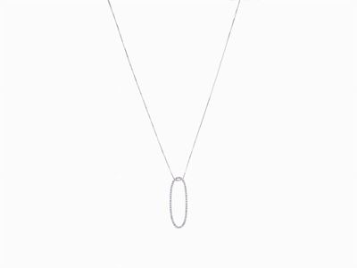 Pendente con Catena in Oro e Diamanti in