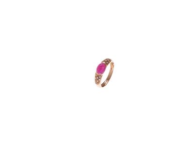 Anello in Oro, Rubino e Diamanti a Picco