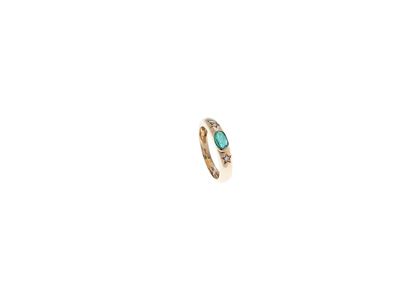 Anello in Oro, Semraldo e Diamanti a Pic