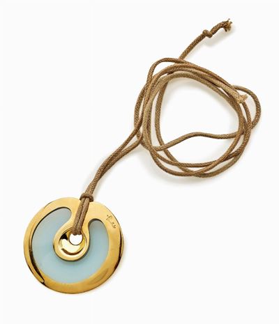 Pomellato, Pendente circolare in oro giallo 18K, Collezione Maori