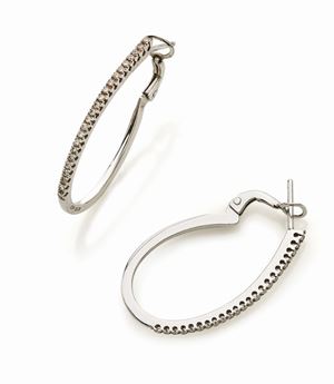 PAIO DI ORECCHINI A CREOLA, IN ORO E DIAMANTI