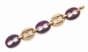 BRACCIALE IN ORO E PASTE VITREE