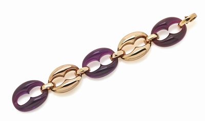 Bracciale in oro rosa 18K e pasta vitrea