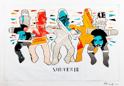 Souvenir, tecnica mista e collage su carta