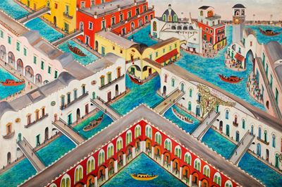 Venezia a Capri, olio su tela