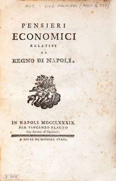 Pensieri Economici Relativi al Regno di Napoli