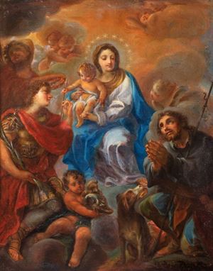Madonna and Child in Glory between Saints Rocco and Sebastian and an Angel