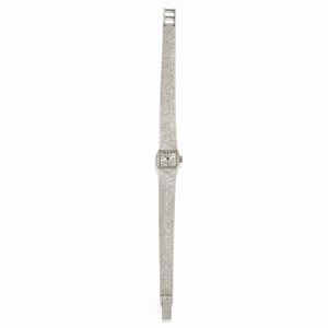 A 18K white gold lady's wristwatch, Zenith, defects