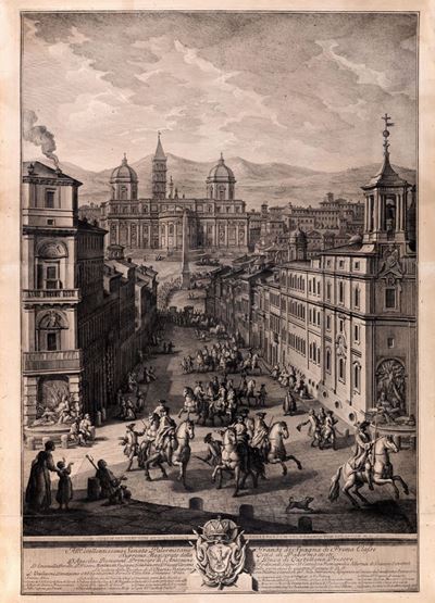 Il Prospetto della Città Leonina, che Si Vede Colla Basilica Vaticana, Ponte, e Castel S. An...