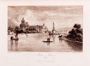 The River Meuse, being delineations of the picturesque scenery on that river and its banks, from the city of Li&#232;ge to that of M&#233;zi&#232;res. 