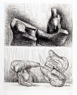 Two piece reclining figures