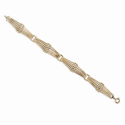 Bracciale in oro giallo a bassa caratura, circa 1950