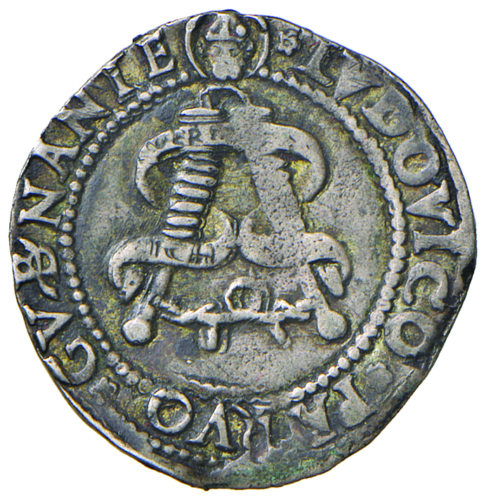 Milano, Grosso da 3 soldi con elmo e morso di cavallo (1480-1494)