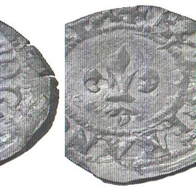 Francesco I d’Angouleme, Denaro con giglio e croce (1515-1522)