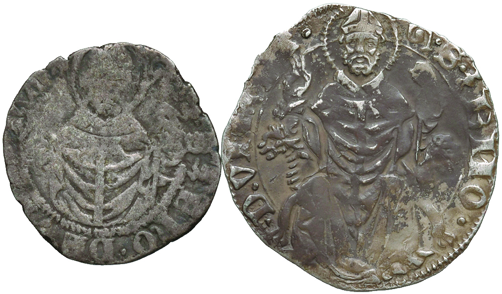 Gian Galeazzo Visconti, Grosso o Pegione con Croce Fiorata e S. Zeno
