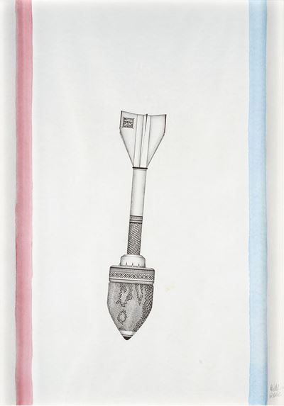 Portrait of Modern Bomb n. 9, inchiostro su carta, 2002