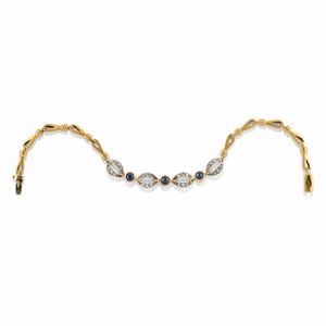 Bracciale con zaffiri e diamanti
