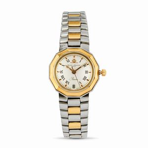 A stainless steel and 18K yellow gold lady's wristwatch, Baume & Mercier