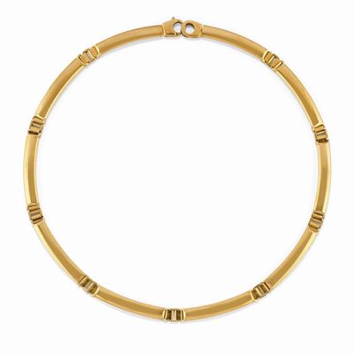 Collana in oro giallo 18K con inserti rigidi