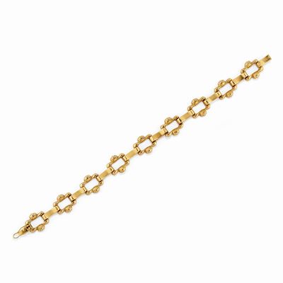 Bracciale in oro giallo 18K, circa 1950