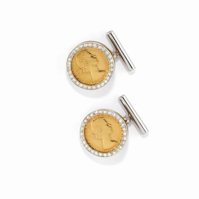 Polsini in oro giallo 18K con diamanti da ct 0,60