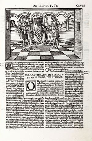 Tullius De officijs cum commentarijs. Officiorum Ciceronis libri tres cum commentarijs Petri Marsi [...]