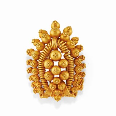 Spilla in oro giallo 22K, 1970 circa