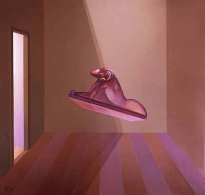 Nella stanza (olio su tavola, 1979)