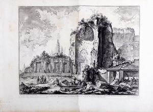 Veduta degli avanzi di Castro Pretorio nella Villa Adriana a Tivoli