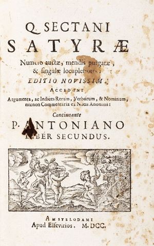 Q. Sectani Satyræ numero auctæ, mendis purgatæ, & singulæ locupletiores