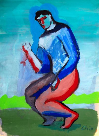 Senza titolo, tecnica mista su carta, 2005