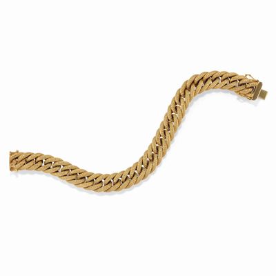 Bracciale in oro giallo 18K, circa 1950