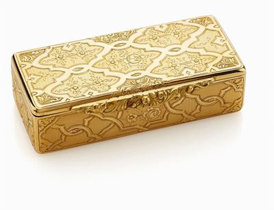 Scatola porta pillole in oro giallo 18K