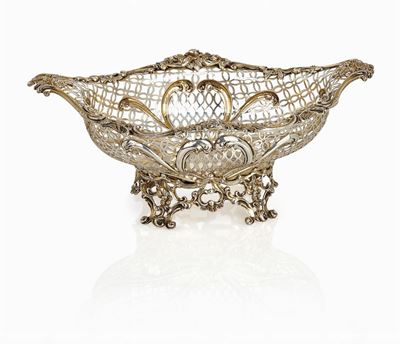Cesto Traforato in Argento, Londra, 1886