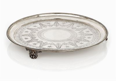 Salver in Argento, Birmingham,1870