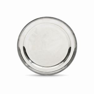 A silver plate, Italy 20th Century