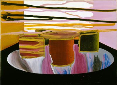 Frizzing box, 2008-2009, acrilico e smalto su tela